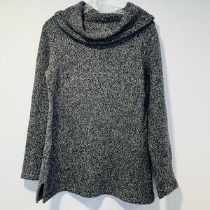 Hanna Andersson Cowl Turtleneck Swearer Gray Speckled Size XS